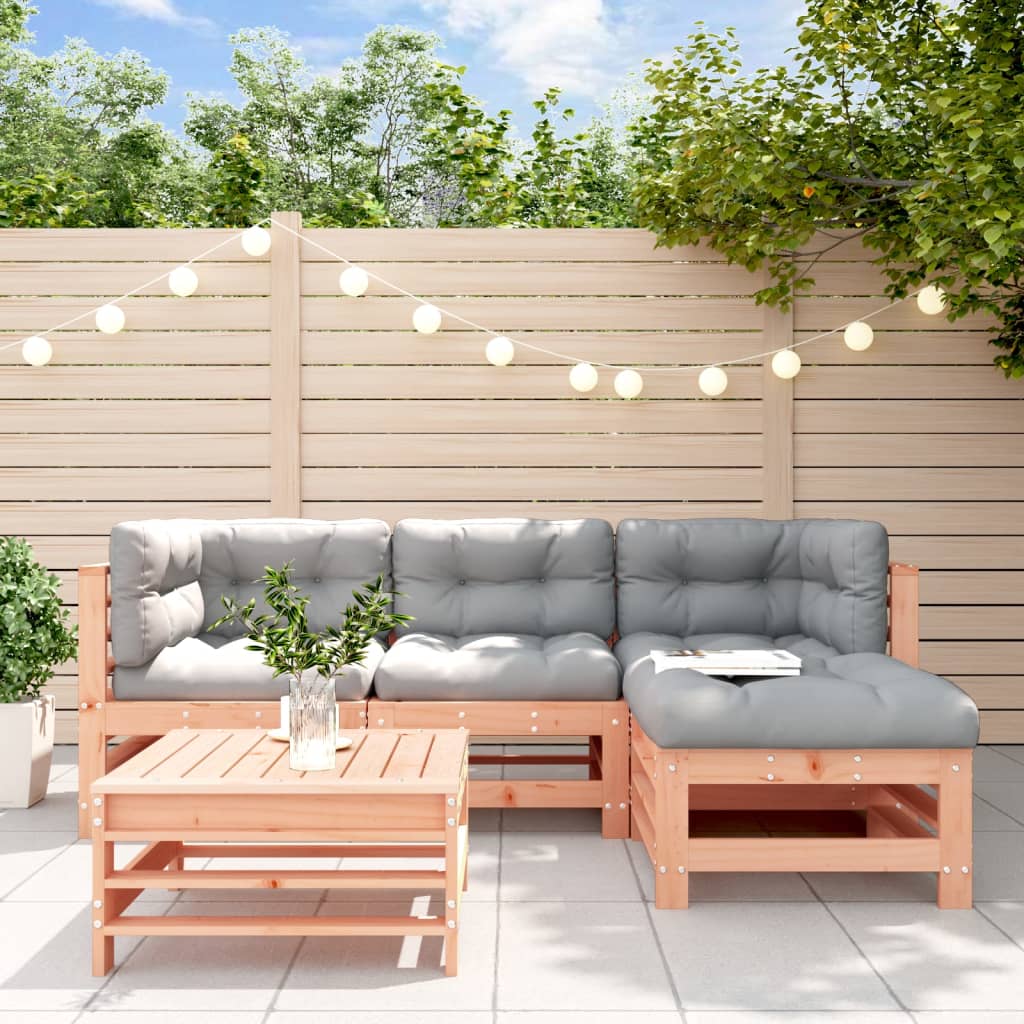 5-delige Loungeset met kussens massief douglashout Tuinsets | Creëer jouw Trendy Thuis | Gratis bezorgd & Retour | Trendy.nl