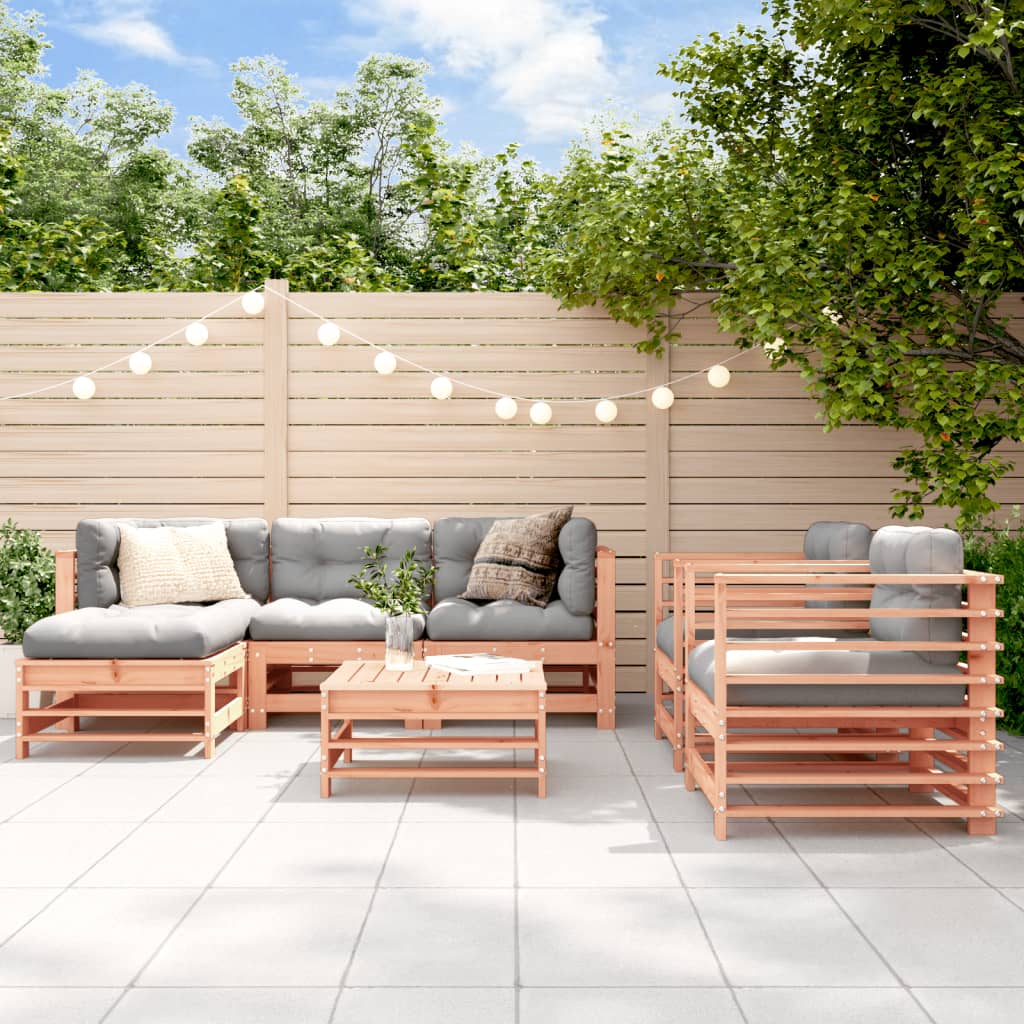 7-delige Loungeset met kussens massief douglashout Tuinsets | Creëer jouw Trendy Thuis | Gratis bezorgd & Retour | Trendy.nl