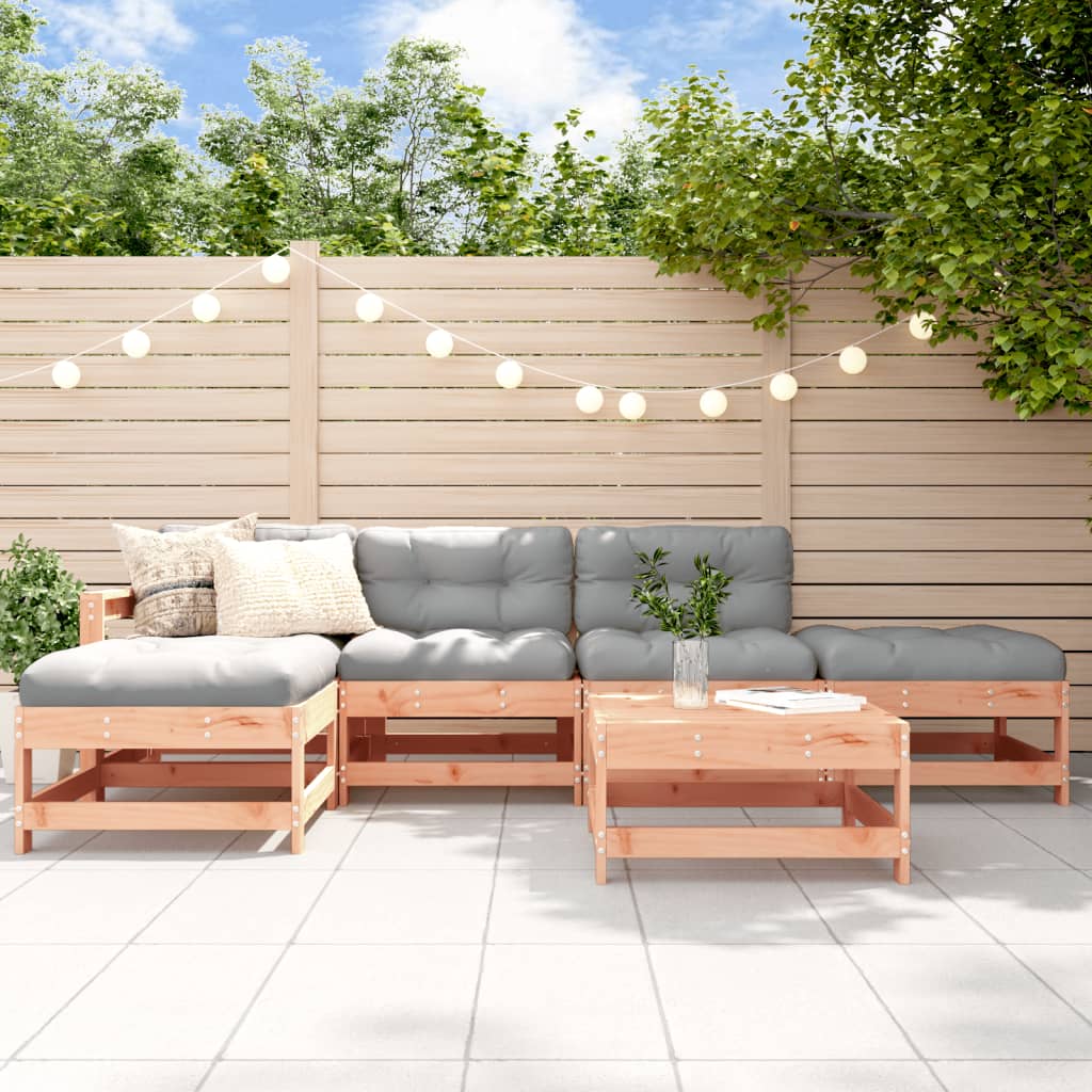 6-delige Loungeset met kussens massief douglashout Tuinsets | Creëer jouw Trendy Thuis | Gratis bezorgd & Retour | Trendy.nl