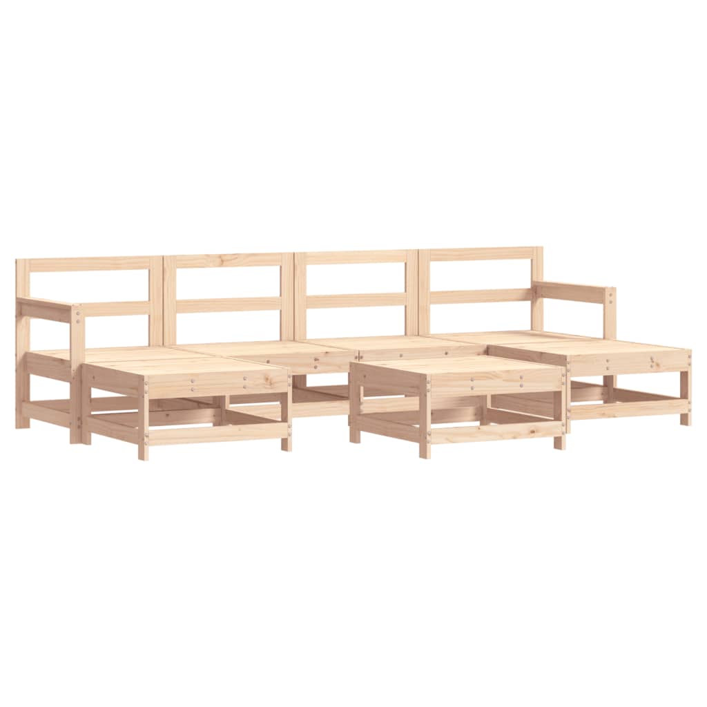 7-delige Loungeset met kussens massief teak Tuinsets | Creëer jouw Trendy Thuis | Gratis bezorgd & Retour | Trendy.nl