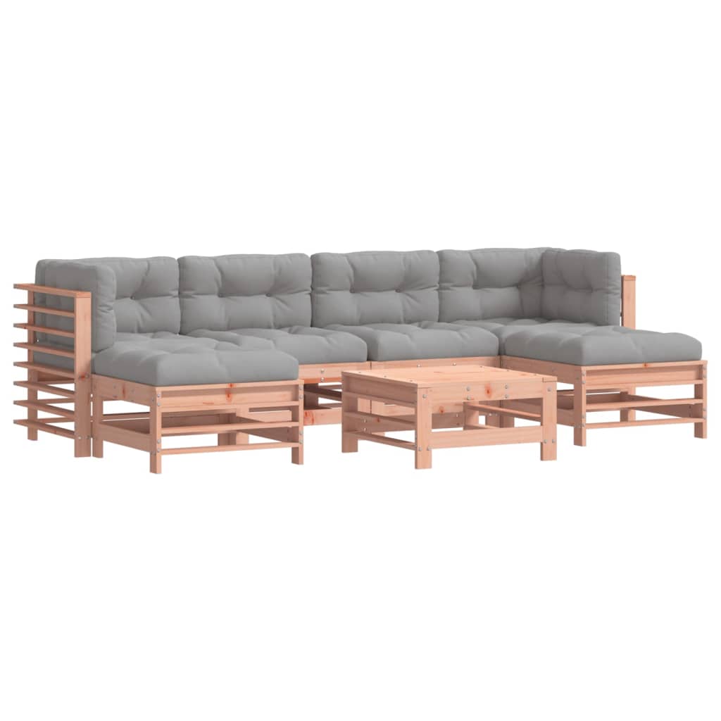 7-delige Loungeset met kussens massief douglashout Tuinsets | Creëer jouw Trendy Thuis | Gratis bezorgd & Retour | Trendy.nl