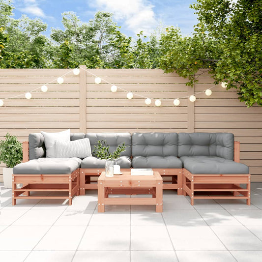 7-delige Loungeset met kussens massief douglashout Tuinsets | Creëer jouw Trendy Thuis | Gratis bezorgd & Retour | Trendy.nl