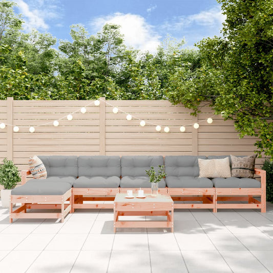 7-delige Loungeset met kussens massief douglashout Tuinsets | Creëer jouw Trendy Thuis | Gratis bezorgd & Retour | Trendy.nl