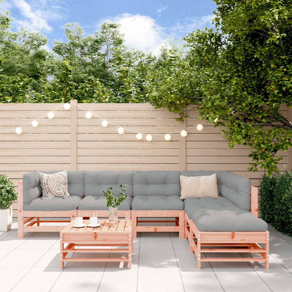 7-delige Loungeset met kussens massief douglashout Tuinsets | Creëer jouw Trendy Thuis | Gratis bezorgd & Retour | Trendy.nl