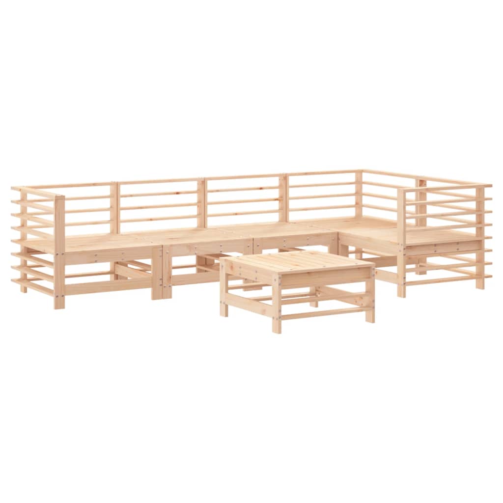 6-delige Loungeset met kussens massief hout Tuinsets | Creëer jouw Trendy Thuis | Gratis bezorgd & Retour | Trendy.nl