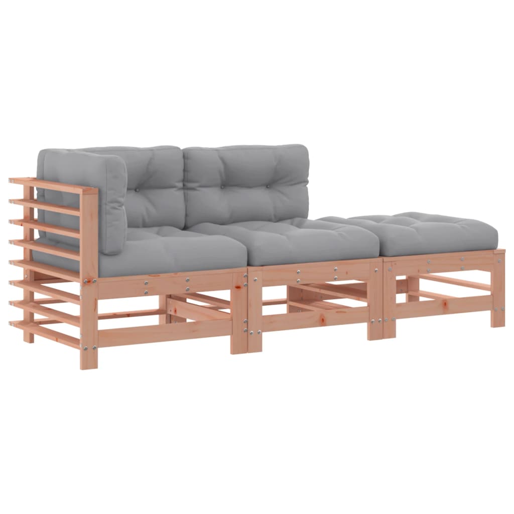 3-delige Loungeset met kussens massief douglashout Tuinsets | Creëer jouw Trendy Thuis | Gratis bezorgd & Retour | Trendy.nl