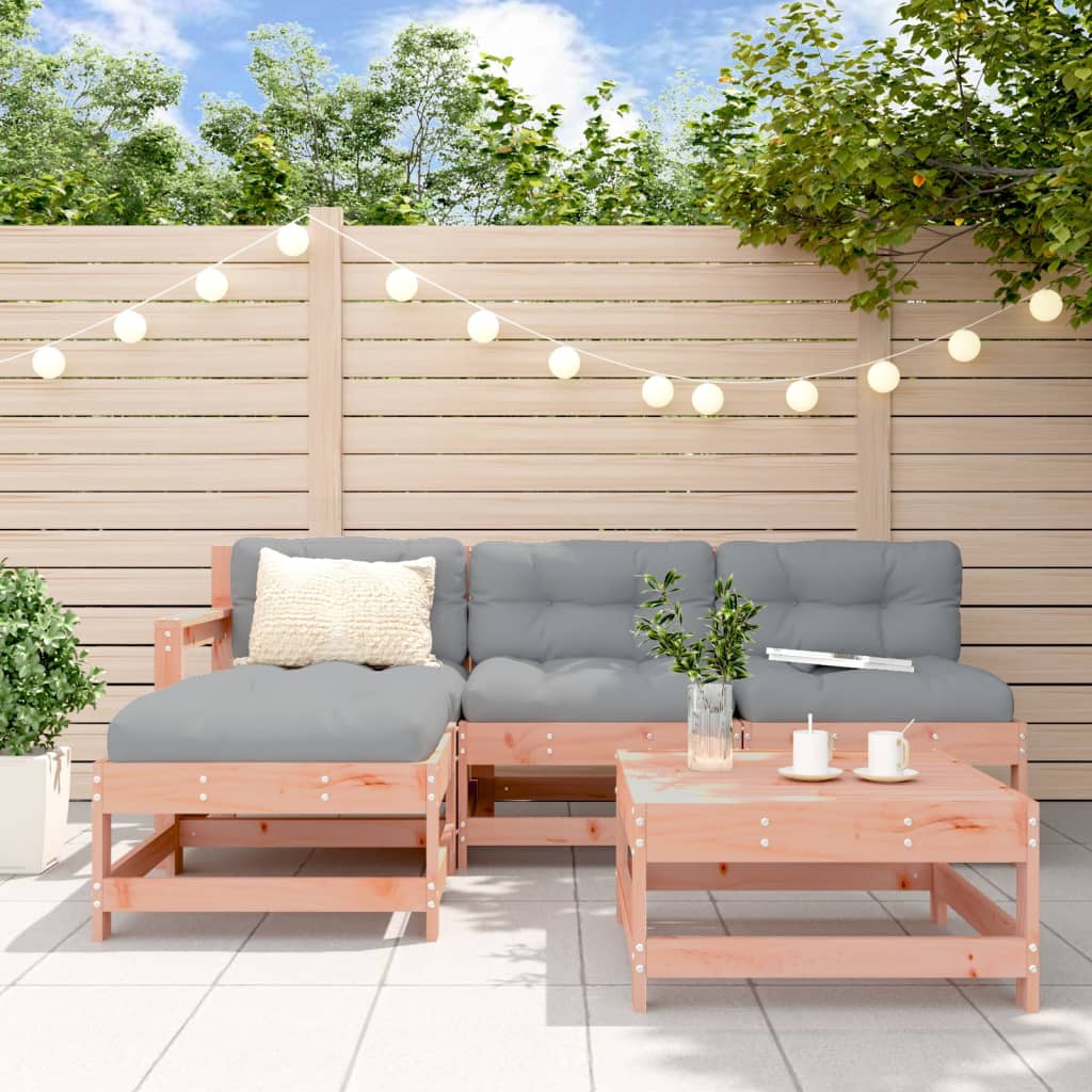 5-delige Loungeset met kussens massief douglashout Tuinsets | Creëer jouw Trendy Thuis | Gratis bezorgd & Retour | Trendy.nl