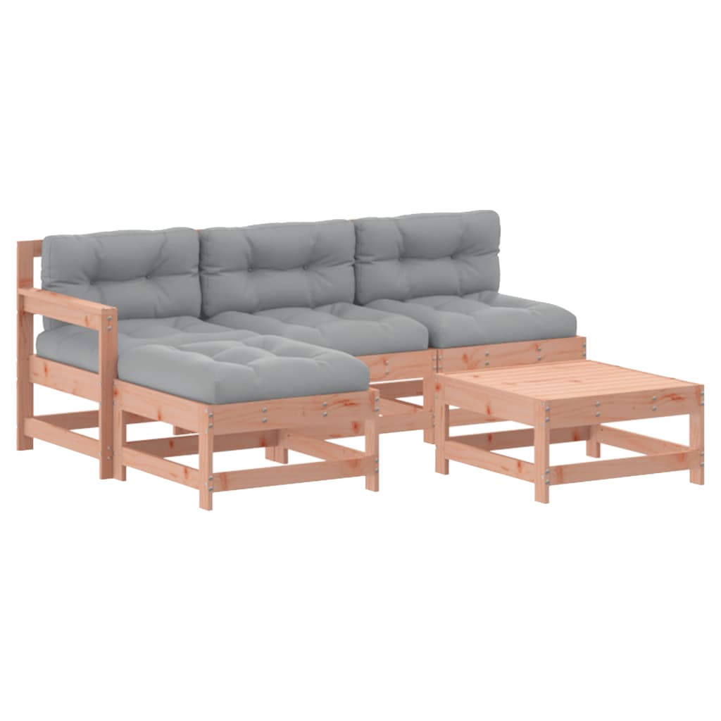 5-delige Loungeset met kussens massief douglashout Tuinsets | Creëer jouw Trendy Thuis | Gratis bezorgd & Retour | Trendy.nl