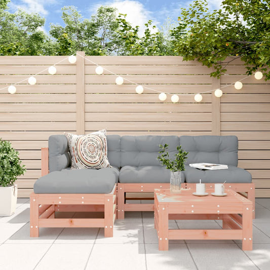 5-delige Loungeset met kussens massief douglashout Tuinsets | Creëer jouw Trendy Thuis | Gratis bezorgd & Retour | Trendy.nl