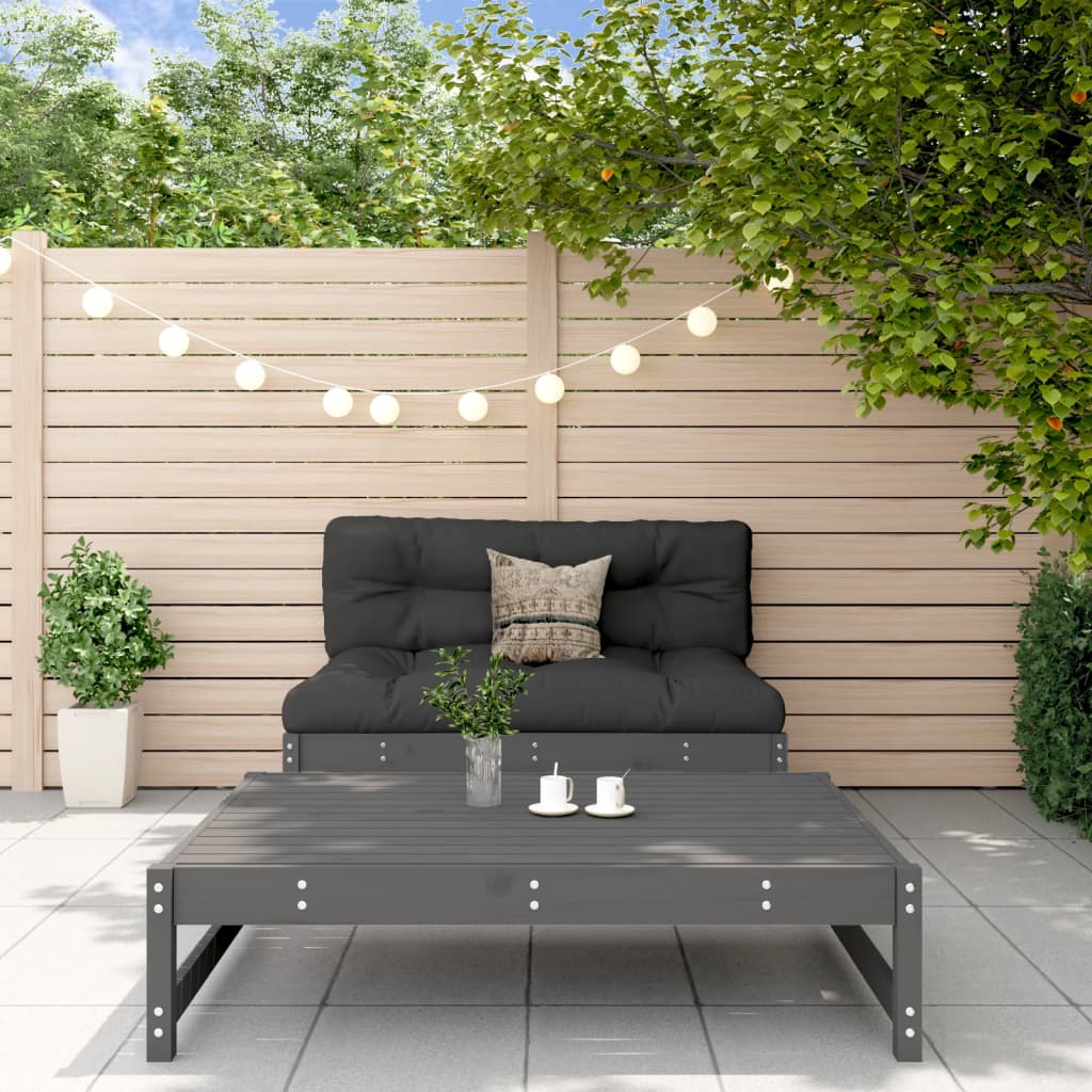 2-delige Loungeset met kussens massief hout grijs Tuinsets | Creëer jouw Trendy Thuis | Gratis bezorgd & Retour | Trendy.nl