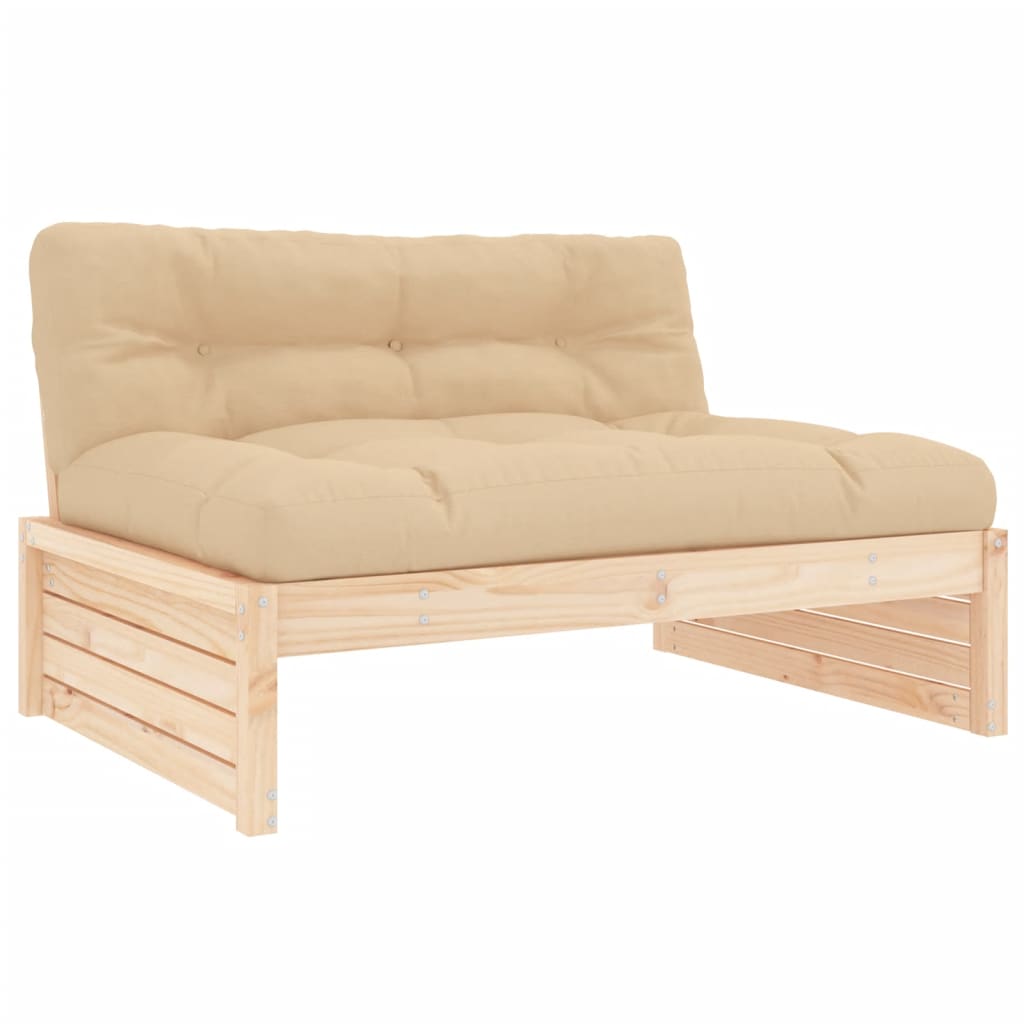 5-delige Loungeset met kussens massief hout Tuinsets | Creëer jouw Trendy Thuis | Gratis bezorgd & Retour | Trendy.nl