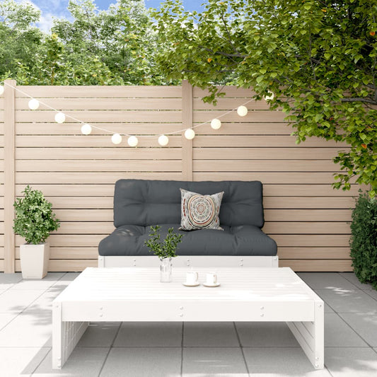 2-delige Loungeset met kussens massief hout wit Tuinsets | Creëer jouw Trendy Thuis | Gratis bezorgd & Retour | Trendy.nl