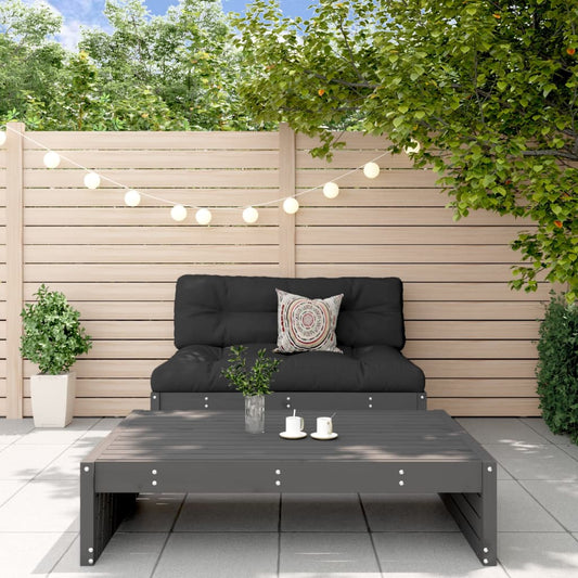 2-delige Loungeset met kussens massief hout grijs Tuinsets | Creëer jouw Trendy Thuis | Gratis bezorgd & Retour | Trendy.nl