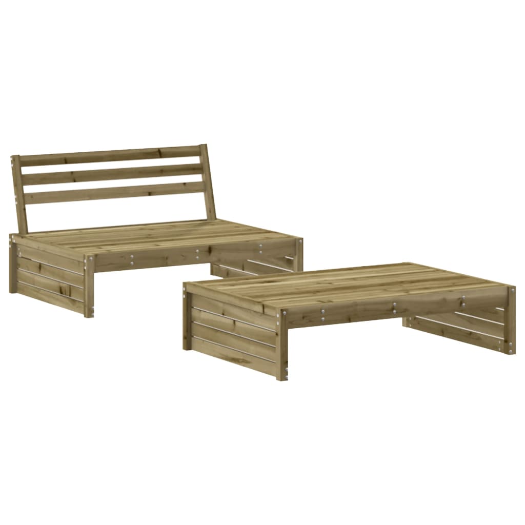 2-delige Loungeset met kussens geïmpregneerd grenenhout Tuinsets | Creëer jouw Trendy Thuis | Gratis bezorgd & Retour | Trendy.nl