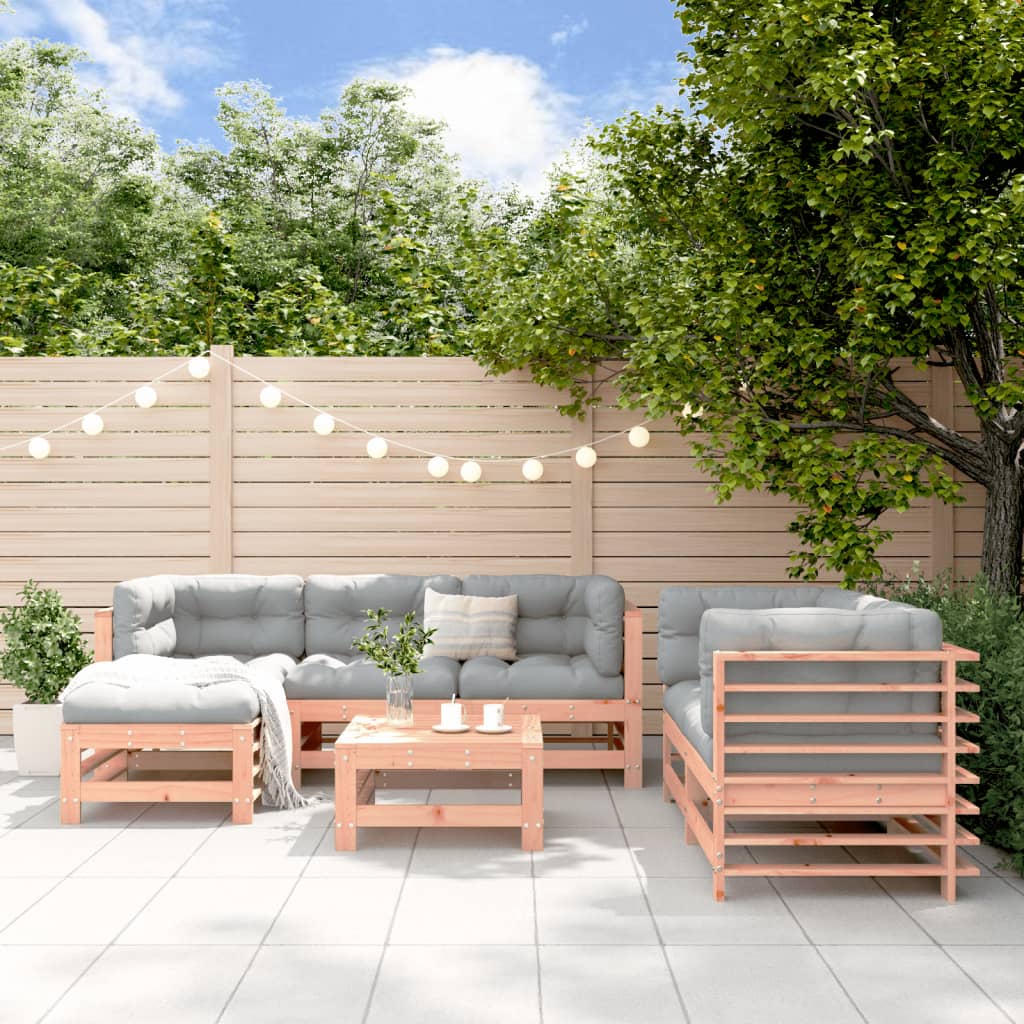 7-delige Loungeset massief douglashout Tuinsets | Creëer jouw Trendy Thuis | Gratis bezorgd & Retour | Trendy.nl