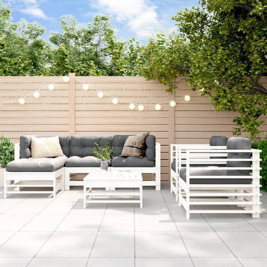 7-delige Loungeset massief grenenhout wit Tuinsets | Creëer jouw Trendy Thuis | Gratis bezorgd & Retour | Trendy.nl