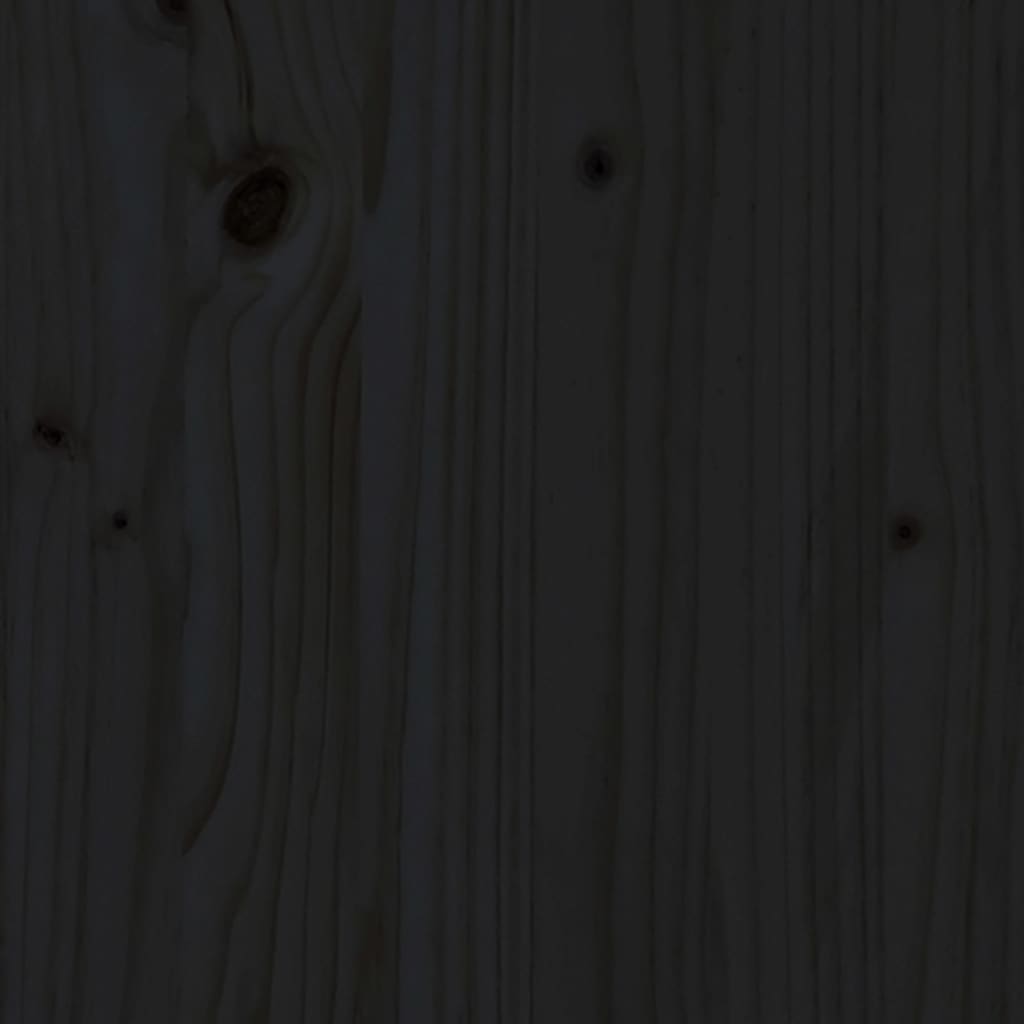 5-delige Loungeset massief grenenhout zwart
