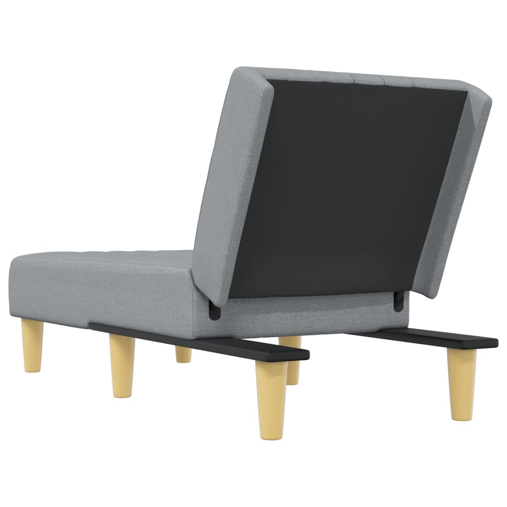 Chaise longue stof lichtgrijs