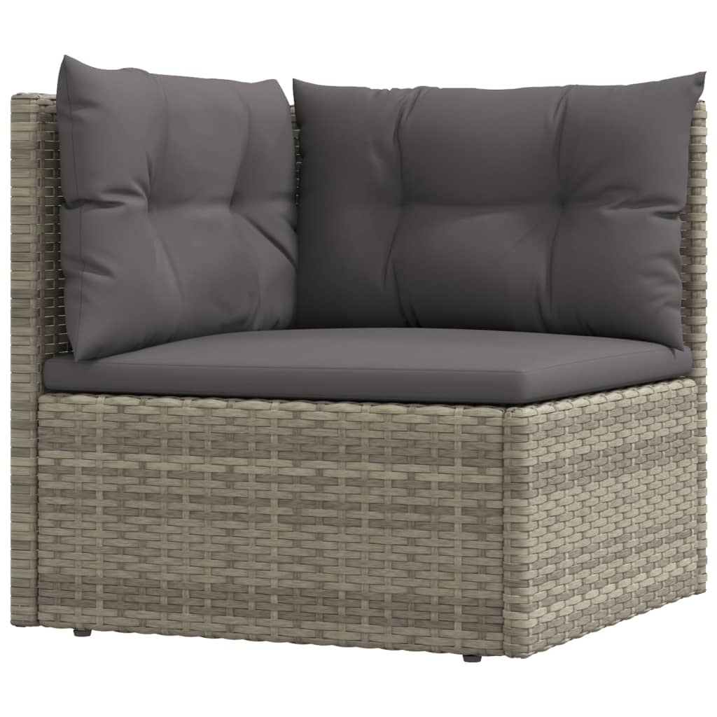 5-delige Loungeset met kussens poly rattan grijs Tuinsets | Creëer jouw Trendy Thuis | Gratis bezorgd & Retour | Trendy.nl