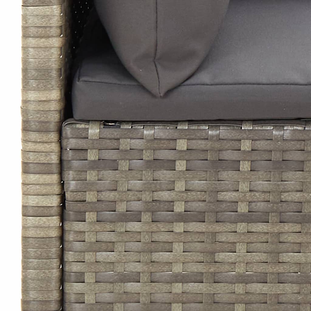 5-delige Loungeset met kussens poly rattan grijs Tuinsets | Creëer jouw Trendy Thuis | Gratis bezorgd & Retour | Trendy.nl