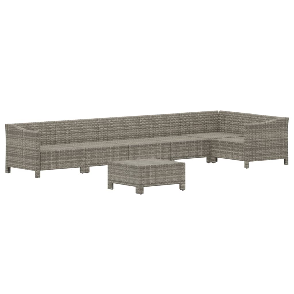 7-delige Loungeset met kussens poly rattan grijs Tuinsets | Creëer jouw Trendy Thuis | Gratis bezorgd & Retour | Trendy.nl