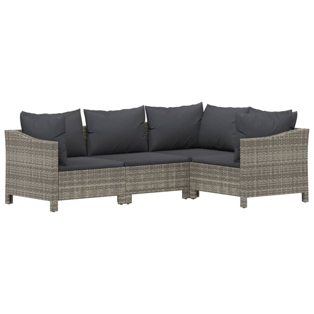 7-delige Loungeset met kussens poly rattan grijs Tuinsets | Creëer jouw Trendy Thuis | Gratis bezorgd & Retour | Trendy.nl