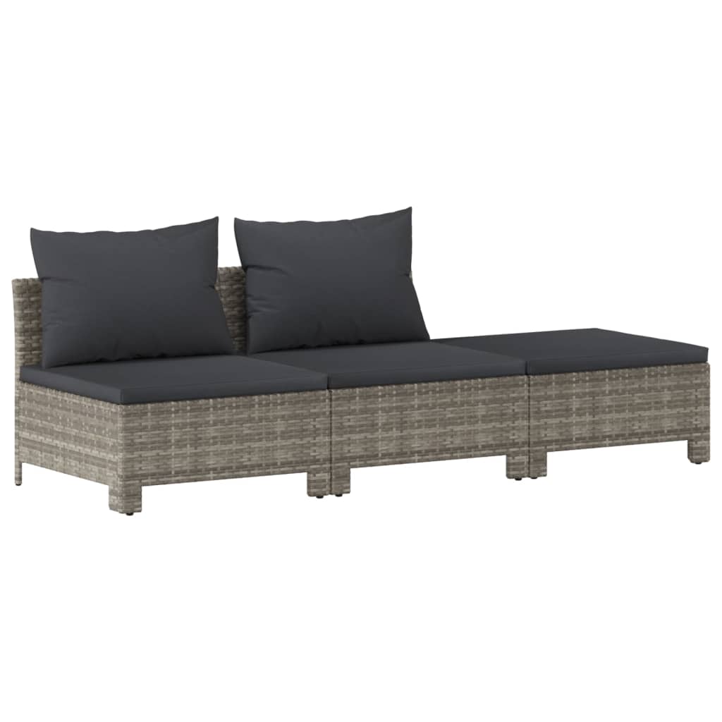 7-delige Loungeset met kussens poly rattan grijs Tuinsets | Creëer jouw Trendy Thuis | Gratis bezorgd & Retour | Trendy.nl