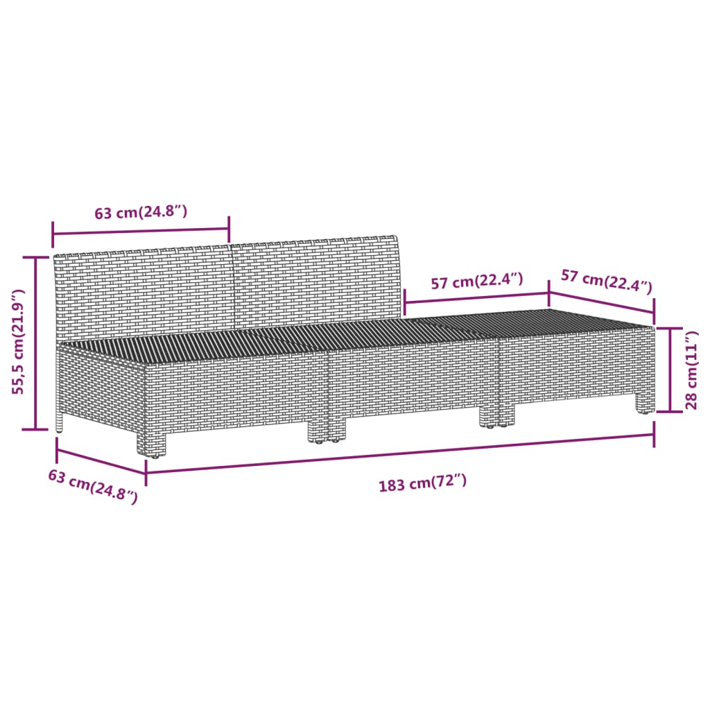 7-delige Loungeset met kussens poly rattan grijs Tuinsets | Creëer jouw Trendy Thuis | Gratis bezorgd & Retour | Trendy.nl