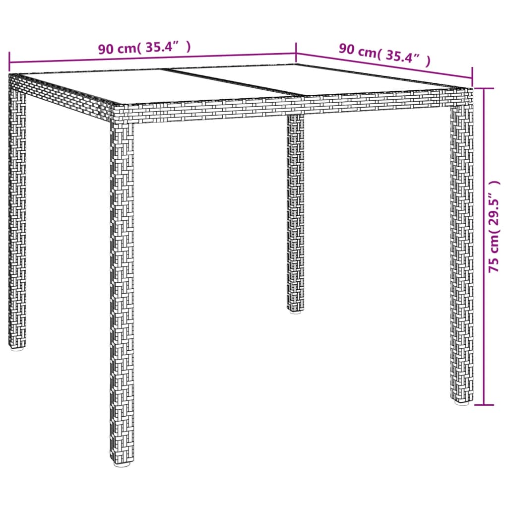 5-delige Tuinset met kussens poly rattan zwart Tuinsets | Creëer jouw Trendy Thuis | Gratis bezorgd & Retour | Trendy.nl