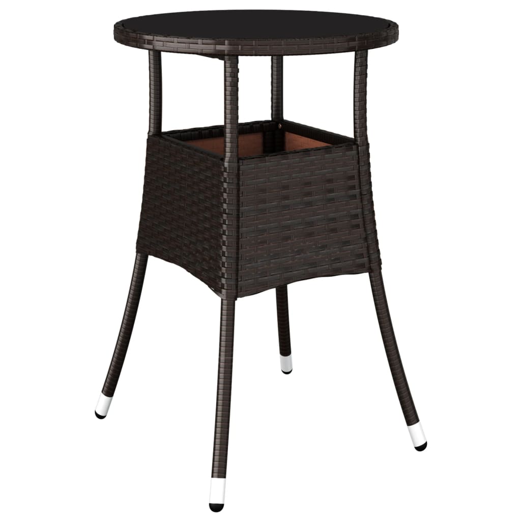 5-delige Bistroset met kussens poly rattan bruin Tuinsets | Creëer jouw Trendy Thuis | Gratis bezorgd & Retour | Trendy.nl