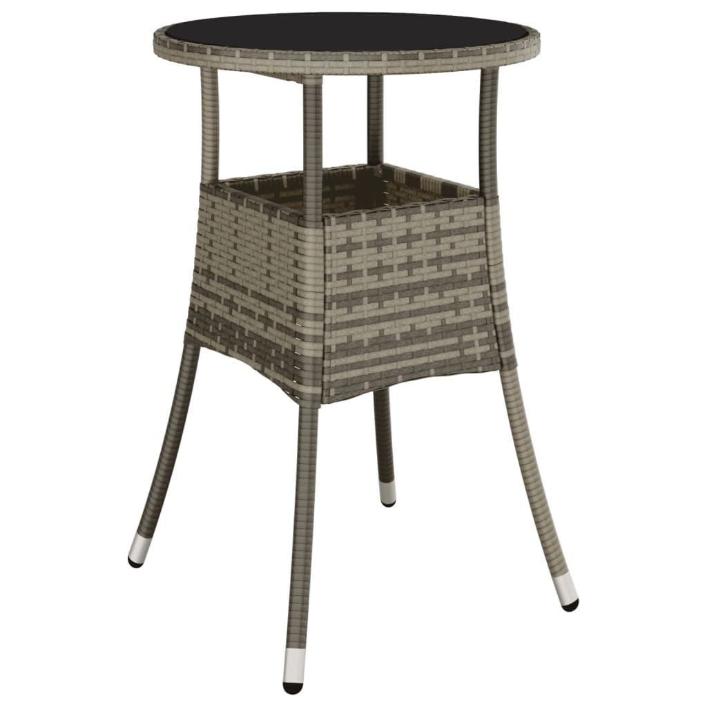 5-delige Bistroset met kussens poly rattan grijs Tuinsets | Creëer jouw Trendy Thuis | Gratis bezorgd & Retour | Trendy.nl