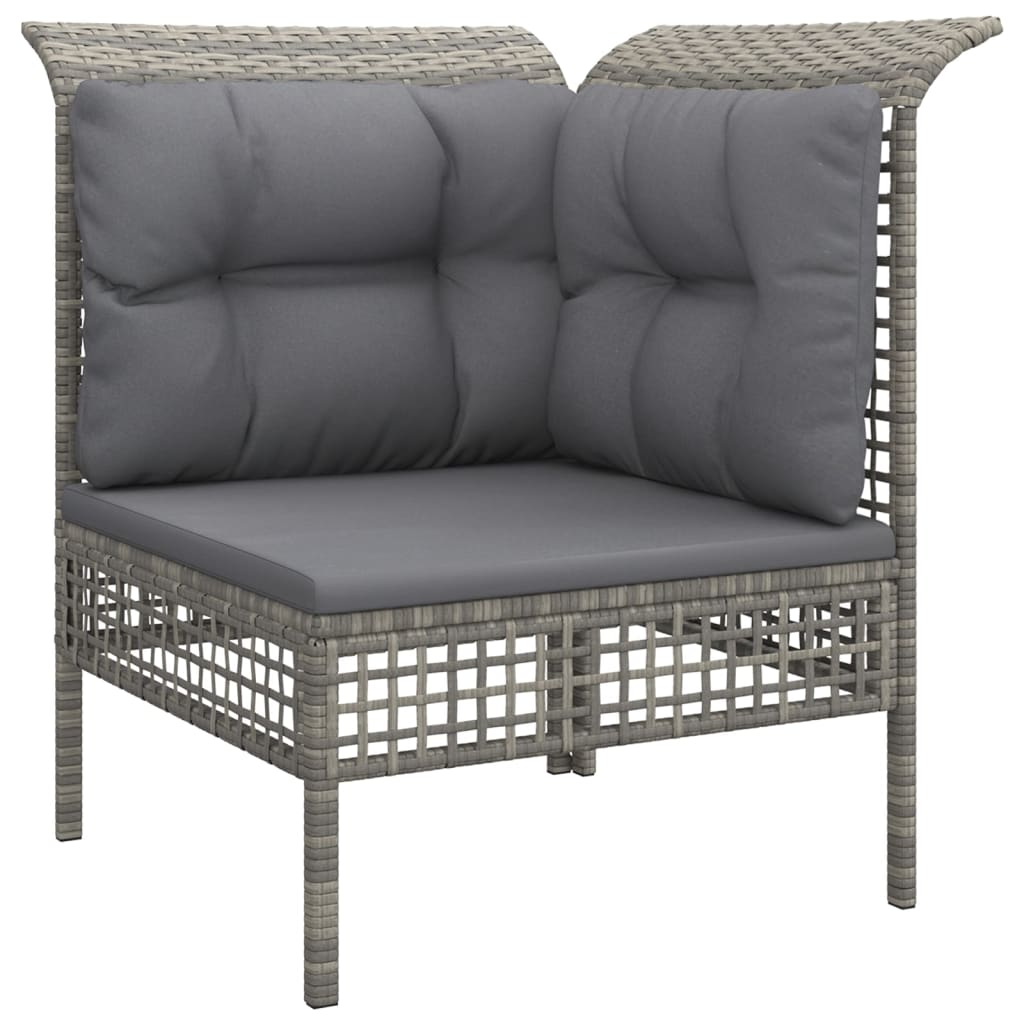 12-delige Loungeset met kussens poly rattan grijs Tuinsets | Creëer jouw Trendy Thuis | Gratis bezorgd & Retour | Trendy.nl