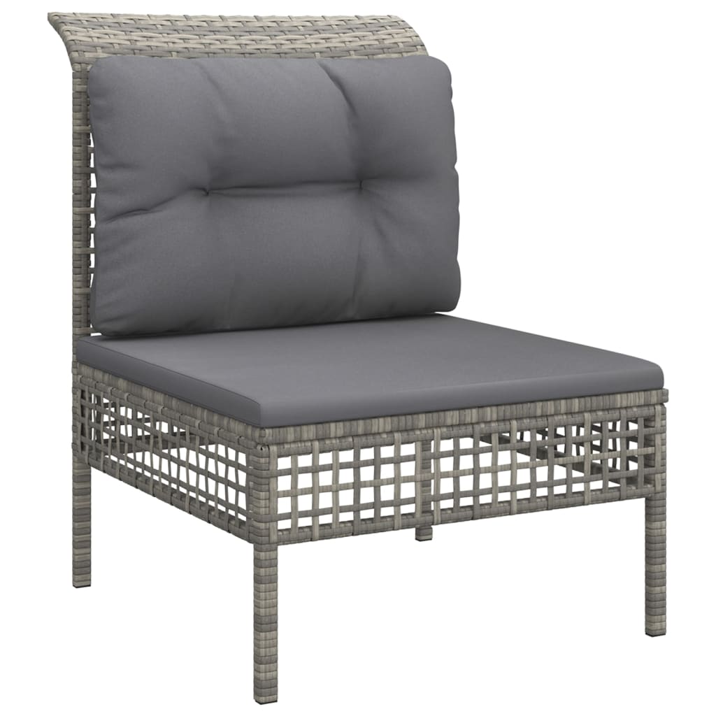 12-delige Loungeset met kussens poly rattan grijs Tuinsets | Creëer jouw Trendy Thuis | Gratis bezorgd & Retour | Trendy.nl