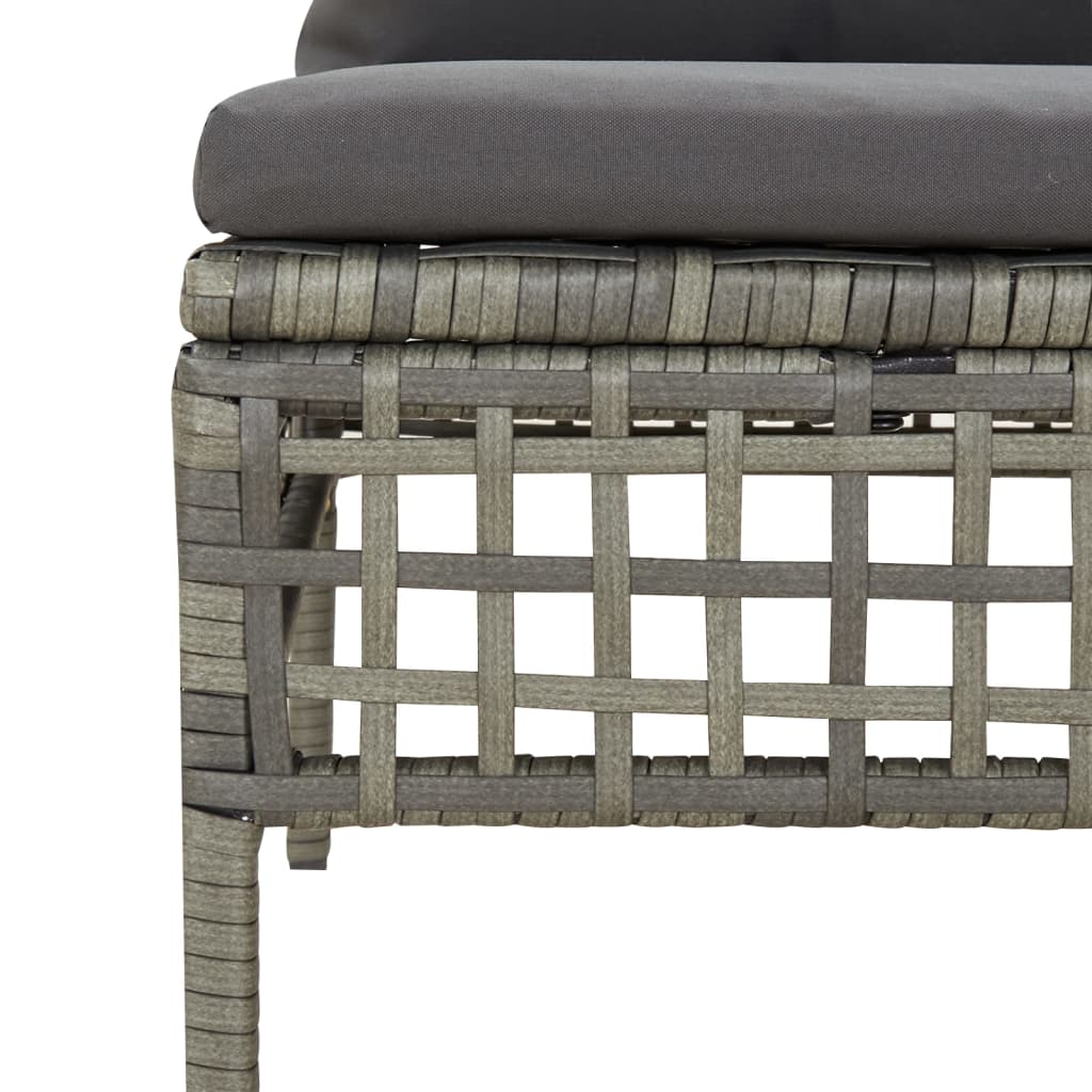 12-delige Loungeset met kussens poly rattan grijs Tuinsets | Creëer jouw Trendy Thuis | Gratis bezorgd & Retour | Trendy.nl