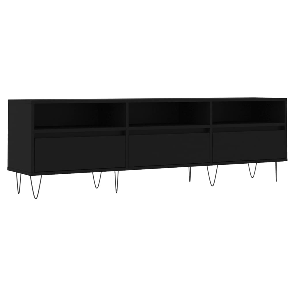 Tv-meubel 150x30x44,5 cm bewerkt hout zwart Tv-meubels | Creëer jouw Trendy Thuis | Gratis bezorgd & Retour | Trendy.nl