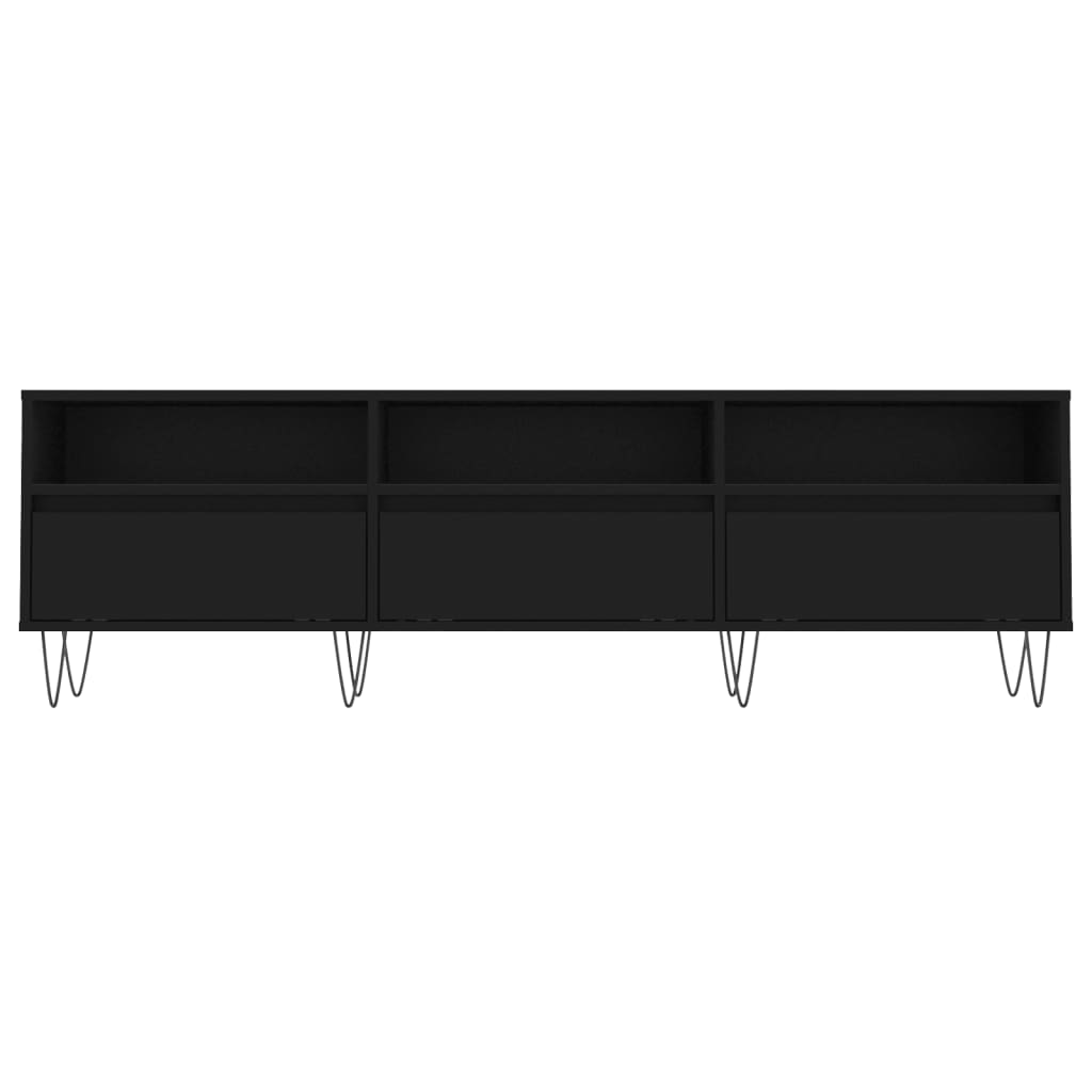 Tv-meubel 150x30x44,5 cm bewerkt hout zwart Tv-meubels | Creëer jouw Trendy Thuis | Gratis bezorgd & Retour | Trendy.nl