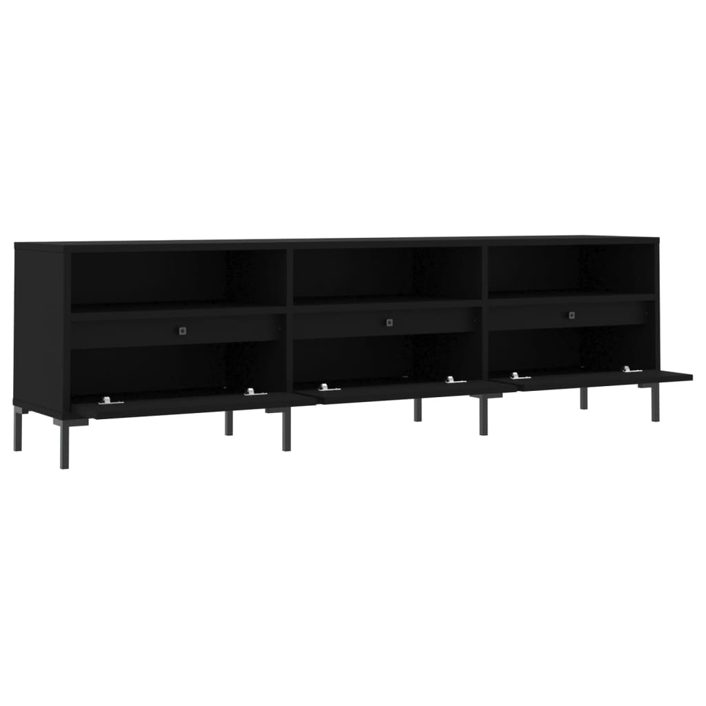 Tv-meubel 150x30x44,5 cm bewerkt hout zwart Tv-meubels | Creëer jouw Trendy Thuis | Gratis bezorgd & Retour | Trendy.nl