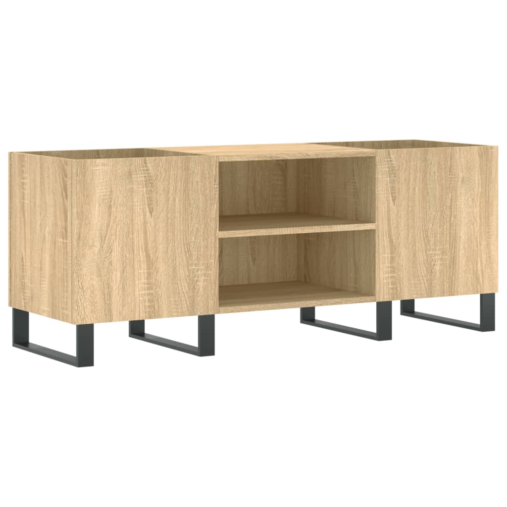 Platenkast 121x38x48 cm bewerkt hout sonoma eikenkleurig Cd- & dvd-kasten | Creëer jouw Trendy Thuis | Gratis bezorgd & Retour | Trendy.nl