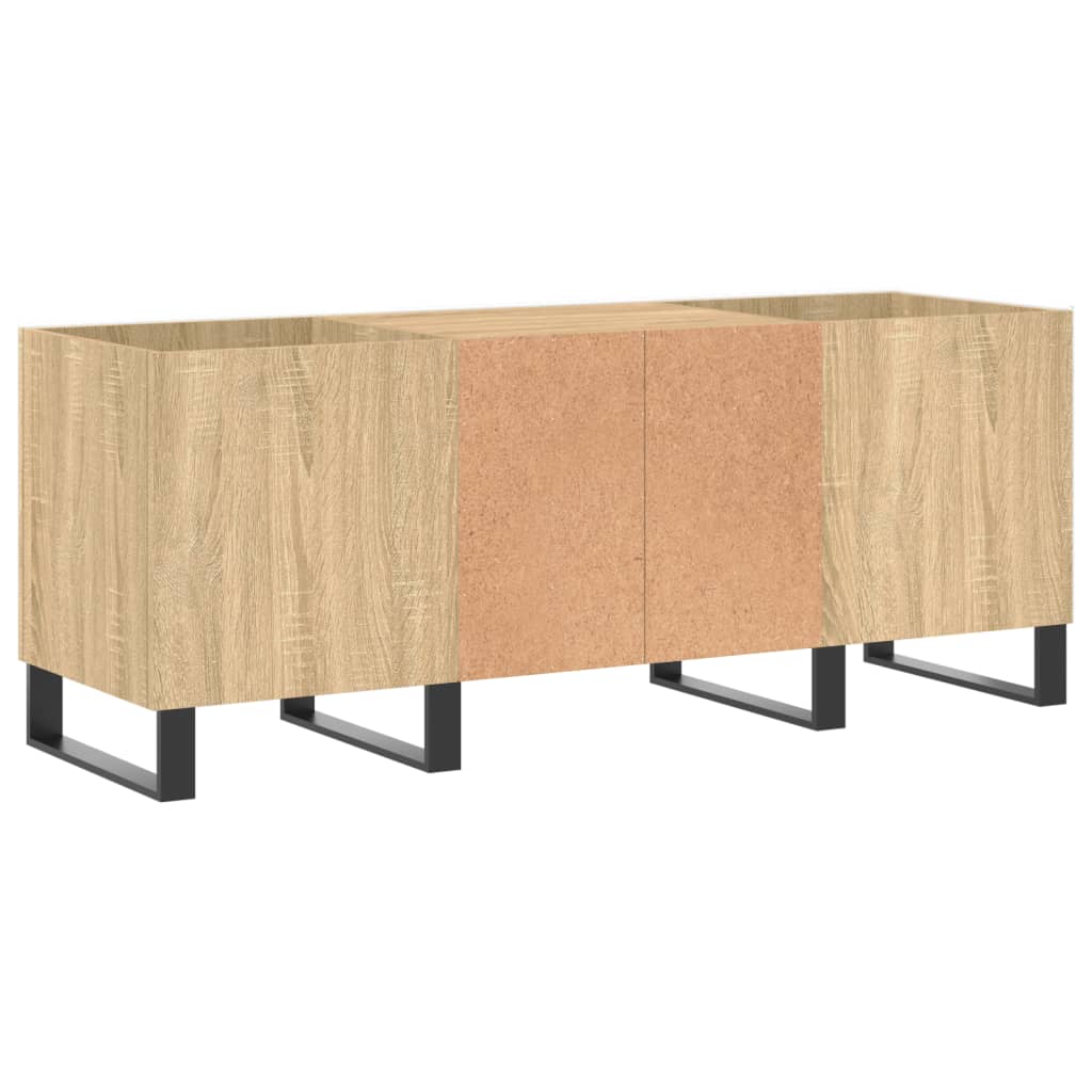 Platenkast 121x38x48 cm bewerkt hout sonoma eikenkleurig Cd- & dvd-kasten | Creëer jouw Trendy Thuis | Gratis bezorgd & Retour | Trendy.nl