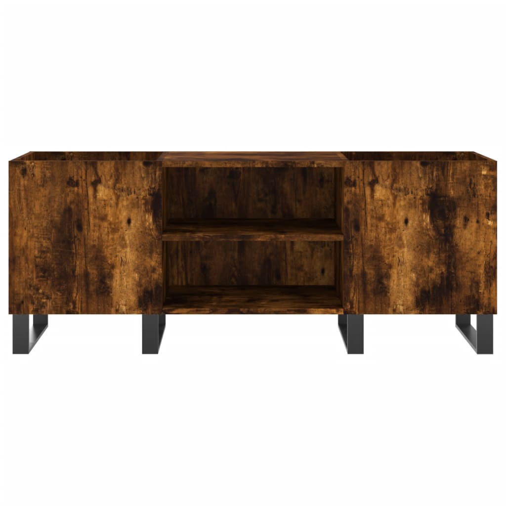 Platenkast 121x38x48 cm bewerkt hout gerookt eikenkleurig Cd- & dvd-kasten | Creëer jouw Trendy Thuis | Gratis bezorgd & Retour | Trendy.nl