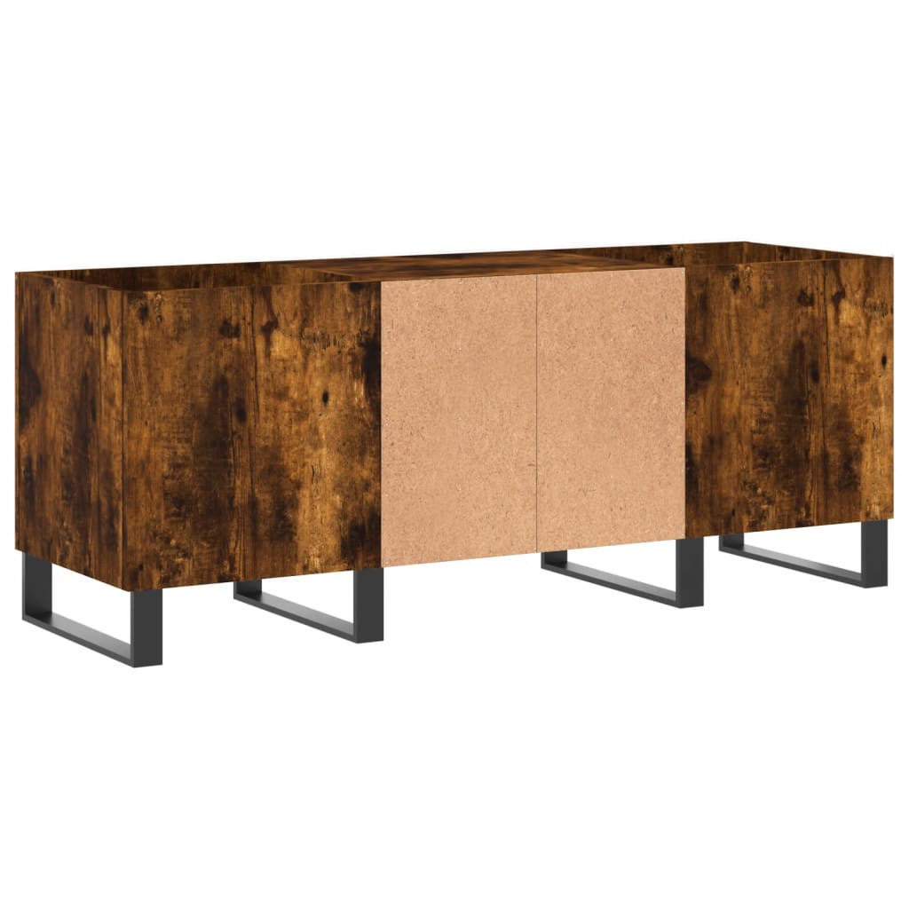 Platenkast 121x38x48 cm bewerkt hout gerookt eikenkleurig Cd- & dvd-kasten | Creëer jouw Trendy Thuis | Gratis bezorgd & Retour | Trendy.nl