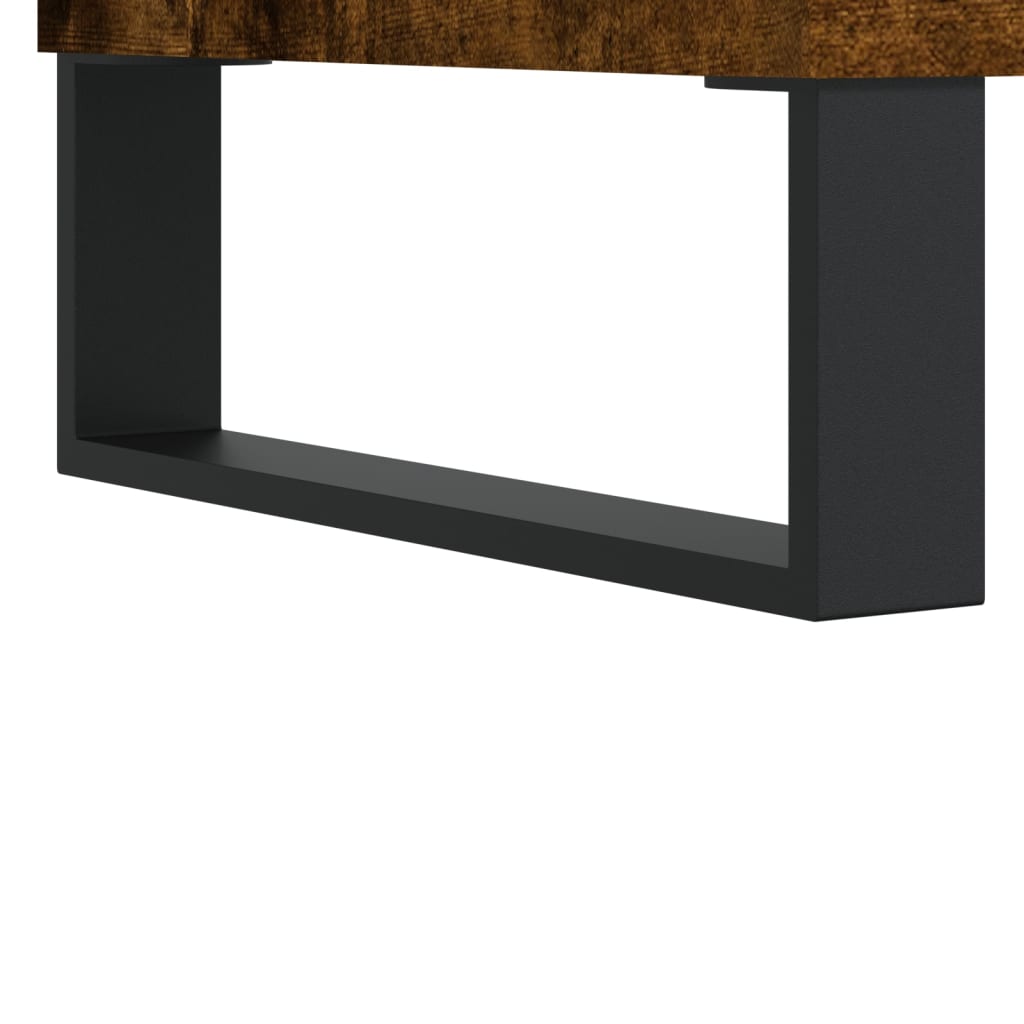 Platenkast 121x38x48 cm bewerkt hout gerookt eikenkleurig Cd- & dvd-kasten | Creëer jouw Trendy Thuis | Gratis bezorgd & Retour | Trendy.nl