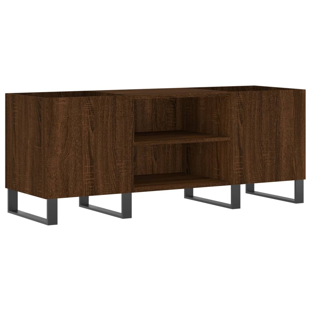 Platenkast 121x38x48 cm bewerkt hout bruin eikenkleur Cd- & dvd-kasten | Creëer jouw Trendy Thuis | Gratis bezorgd & Retour | Trendy.nl