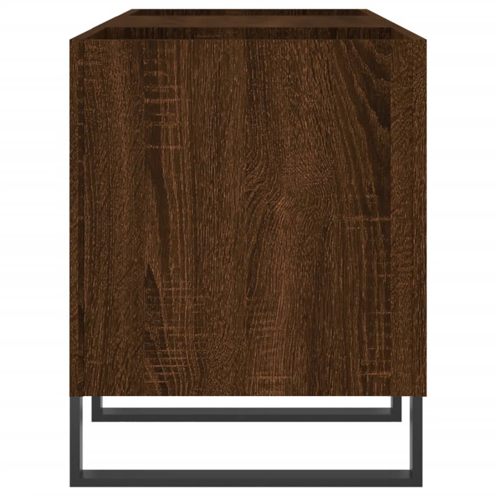 Platenkast 121x38x48 cm bewerkt hout bruin eikenkleur Cd- & dvd-kasten | Creëer jouw Trendy Thuis | Gratis bezorgd & Retour | Trendy.nl