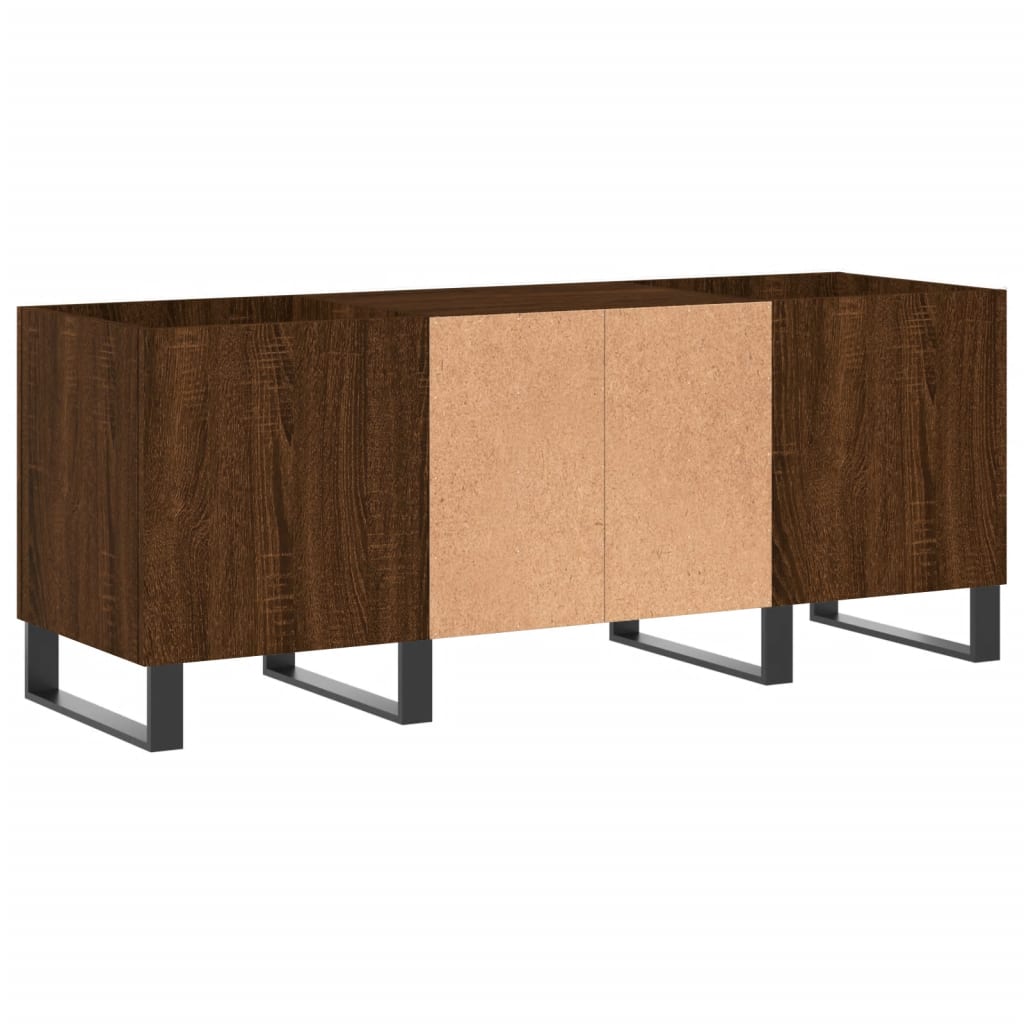 Platenkast 121x38x48 cm bewerkt hout bruin eikenkleur Cd- & dvd-kasten | Creëer jouw Trendy Thuis | Gratis bezorgd & Retour | Trendy.nl