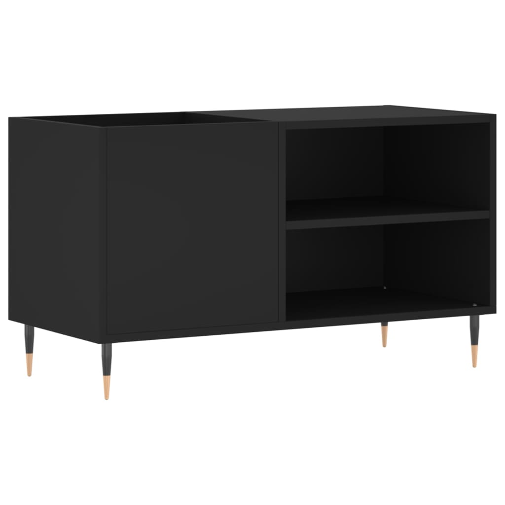 Platenkast 85x38x48 cm bewerkt hout zwart Cd- & dvd-kasten | Creëer jouw Trendy Thuis | Gratis bezorgd & Retour | Trendy.nl