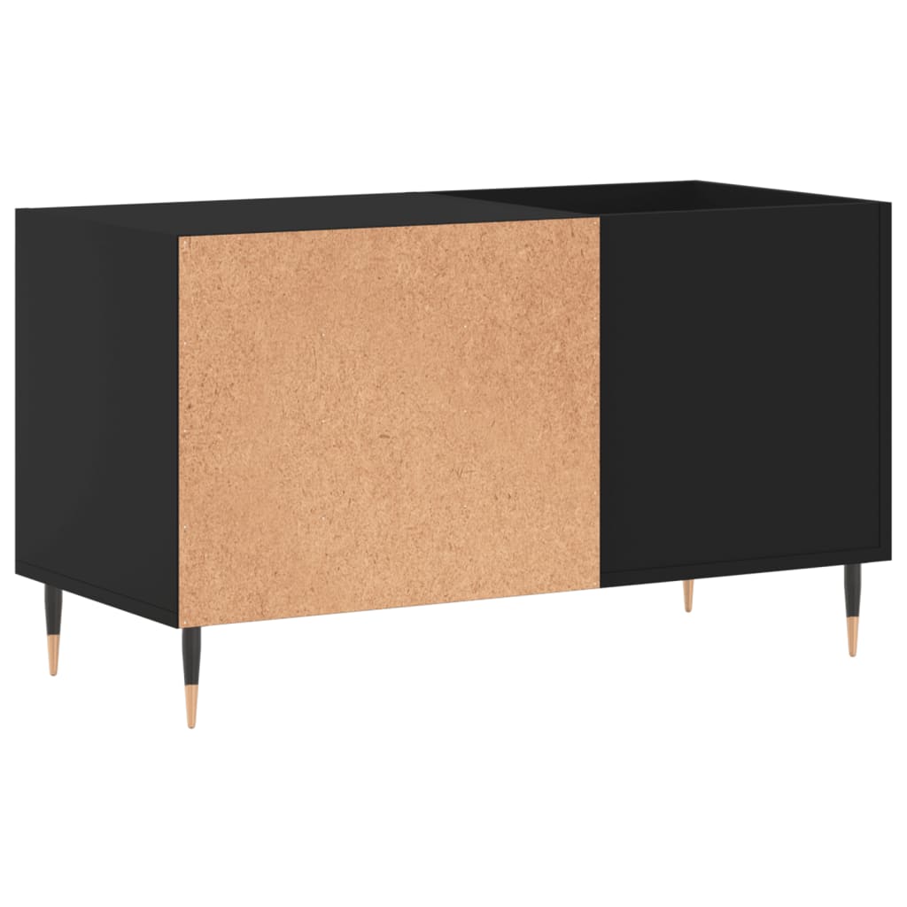 Platenkast 85x38x48 cm bewerkt hout zwart Cd- & dvd-kasten | Creëer jouw Trendy Thuis | Gratis bezorgd & Retour | Trendy.nl