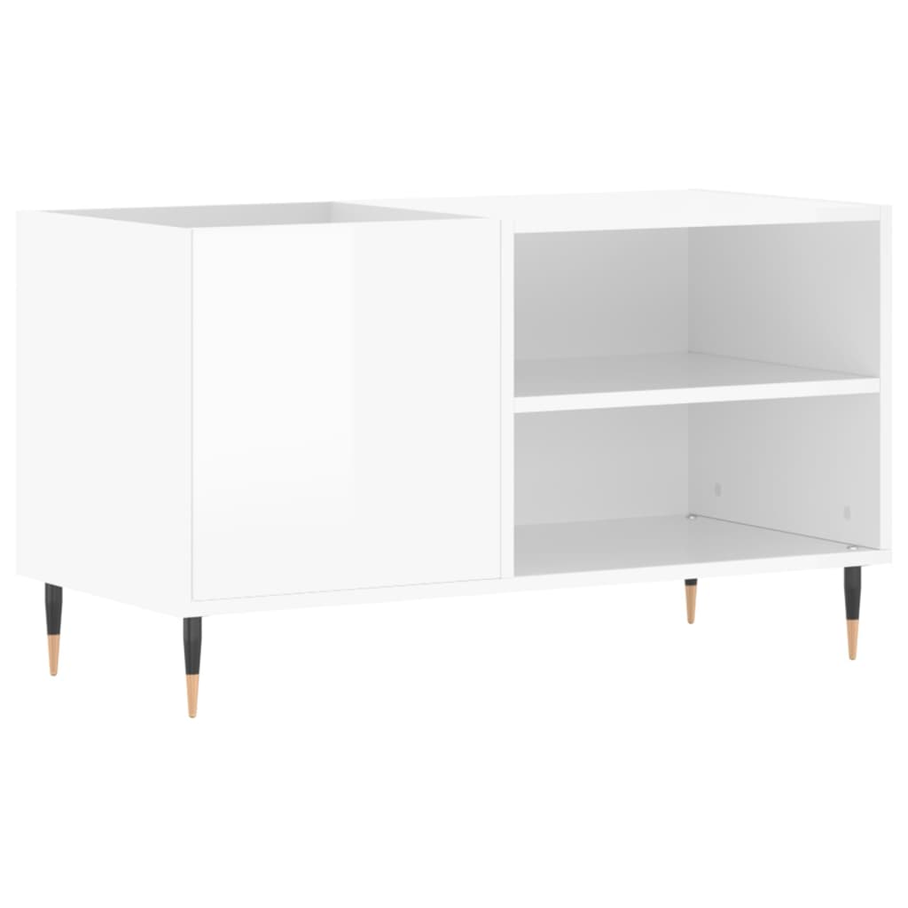 Platenkast 85x38x48 cm bewerkt hout hoogglans wit Cd- & dvd-kasten | Creëer jouw Trendy Thuis | Gratis bezorgd & Retour | Trendy.nl