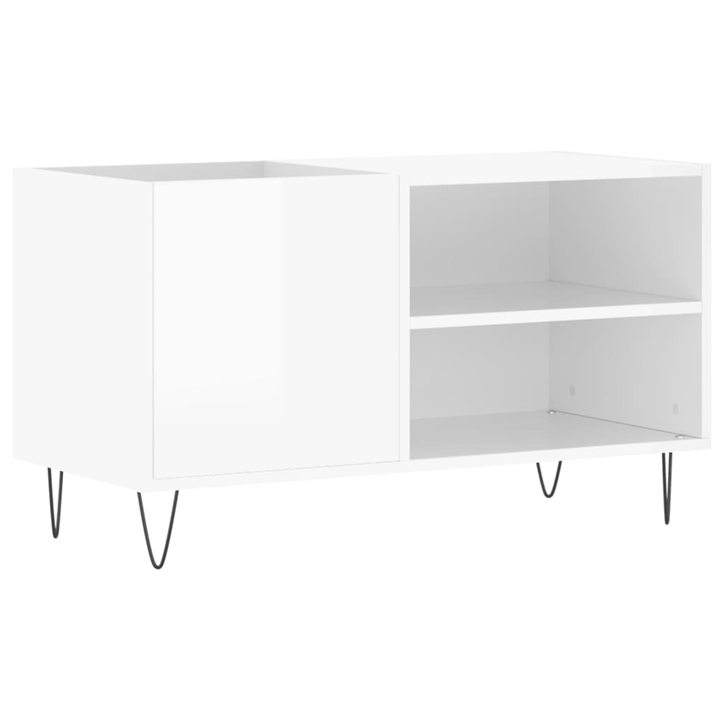 Platenkast 85x38x48 cm bewerkt hout hoogglans wit Cd- & dvd-kasten | Creëer jouw Trendy Thuis | Gratis bezorgd & Retour | Trendy.nl