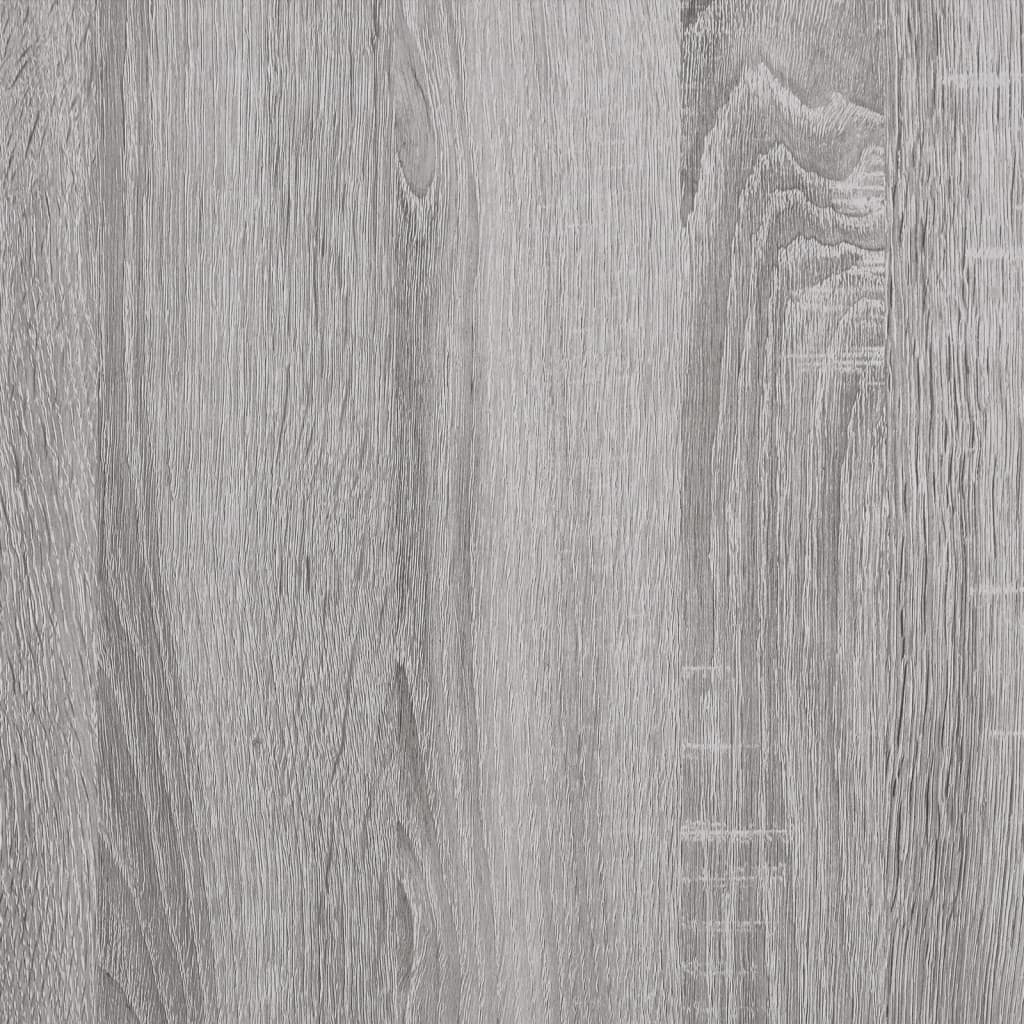 Platenkast 85x38x48 cm bewerkt hout grijs sonoma eikenkleurig